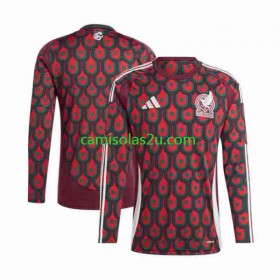 Camisolas de futebol México Copa America Equipamento Principal 2024 Manga Comprida